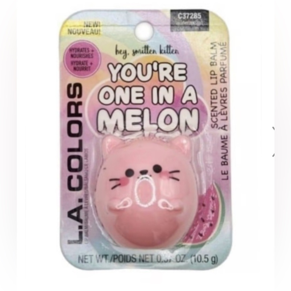 NWT LA Color Hey Smitten Kitten You’re one in a melon Watermelon lip balm